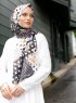 Pariza - Svart Mønstret Hijab