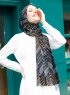 Pariza - Svart Sirkel Mønstret Hijab