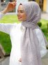 Pareesa - Taupe Mønstret Hijab - Sal Evi