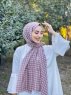 Qiana - Beige Mønstret Bomull Hijab
