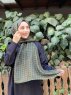 Qiana - Mørk Grønn Mønstret Bomull Hijab