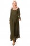 Samiya - Khaki Chiffon Kjole - Burun