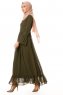 Samiya - Khaki Chiffon Kjole - Burun