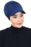 Sandra - Marineblå Bomull Turban - Ayse Turban