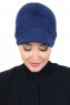 Sandra - Marineblå Bomull Turban - Ayse Turban