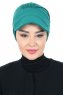 Sandra - Mørk Grønn Bomull Turban - Ayse Turban
