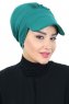 Sandra - Mørk Grønn Bomull Turban - Ayse Turban