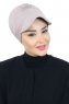 Sandra - Taupe Bomull Turban - Ayse Turban