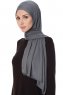 Seda - Mørk Grå Jersey Hijab - Ecardin