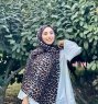 Shahnaz - Svart Leopard Mønstret Bomull Hijab