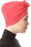 Shereen - Bringebærrød Crepe Chiffon Turban - Sehr-i Sal