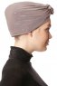 Shereen - Taupe Crepe Chiffon Turban - Sehr-i Sal