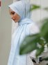 Yumna - Lyseblå Mønstret Hijab