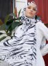 Yumna - Svart Mønstret Hijab