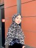 Soda - Svart Mønstret Bomull Hijab - Mirach