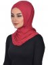 Sofia - Bordeaux Praktisk Bumull Hijab