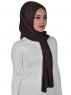 Sofia - Brun Praktisk Bumull Hijab