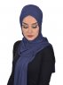 Sofia - Marineblå Praktisk Bumull Hijab