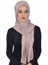 Sofia - Taupe Praktisk Bumull Hijab