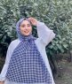 Soheila - Svart & Hvit Mønstret Bomull Hijab