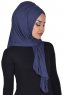 Tamara - Marineblå Praktisk Bumull Hijab
