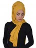 Tamara - Sennepsgul Praktisk Bumull Hijab
