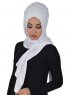 Tamara - Hvit Praktisk Bumull Hijab