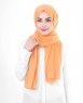Tangerine Orange Bomull Voile Hijab 5TA85b