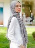 Tharaa - Mørk Grå Mønstret Hijab - Sal Evi