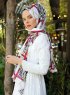 Amapola - Bordeaux Mønstret Hijab - Sal Evi