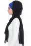 Vera - Blå & Svart Praktisk Chiffon Hijab