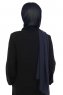 Vera - Creme & Marineblå Praktisk Chiffon Hijab