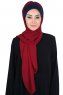 Vera - Marineblå & Bordeaux Praktisk Chiffon Hijab