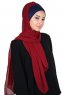 Vera - Marineblå & Bordeaux Praktisk Chiffon Hijab