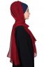 Vera - Marineblå & Bordeaux Praktisk Chiffon Hijab