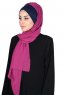 Vera - Marineblå & Fuchsia Praktisk Chiffon Hijab