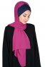Vera - Marineblå & Fuchsia Praktisk Chiffon Hijab