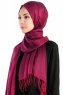 Verda Lila Satin Hijab Sjal Madame Polo 130014-2
