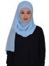 Viola Ljusblå Chiffon Hijab Ayse Turban 325519-1