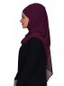 Viola Plommon Chiffon Hijab Ayse Turban 325515-3