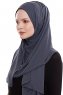 Yara - Anthracite Praktisk One Piece Crepe Hijab