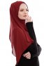 Yara - Bordeaux Praktisk One Piece Crepe Hijab