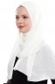 Yara - Creme Praktisk One Piece Crepe Hijab