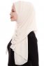 Yara - Lys Beige Praktisk One Piece Crepe Hijab