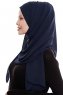 Yara - Marineblå Praktisk One Piece Crepe Hijab