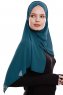 Yara - Mørk Grønn Praktisk One Piece Crepe Hijab