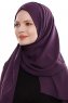 Yara - Mørk Lilla Praktisk One Piece Crepe Hijab