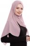 Yara - Mørk Rosa Praktisk One Piece Crepe Hijab