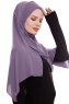 Yara - Plomme Praktisk One Piece Crepe Hijab