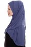 Yara - Royal Blue Praktisk One Piece Crepe Hijab